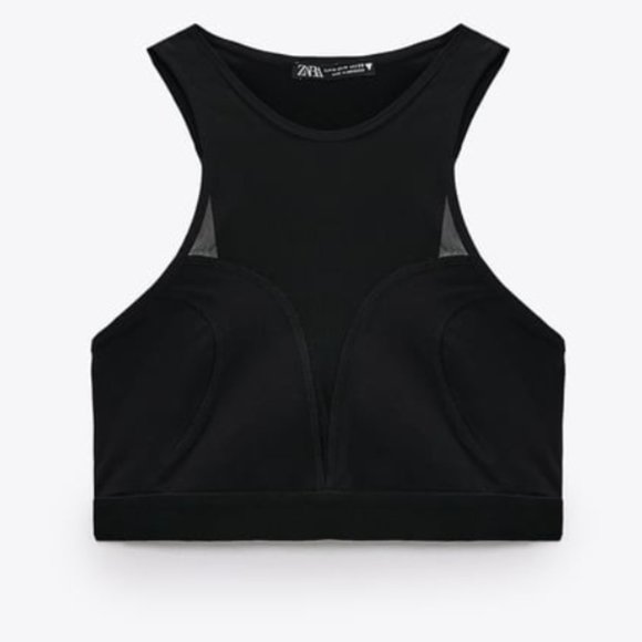 Zara Contrast black crop top - Picture 6 of 9